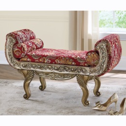 Ornate Carved Bench, , large