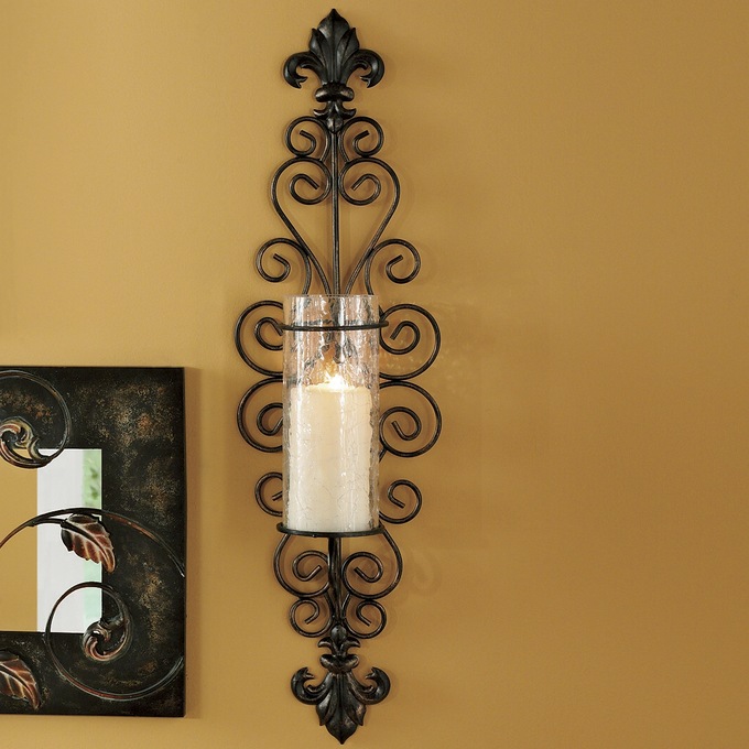 Set of 2 Della Corte Sconces, Black, large