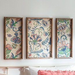 3-Piece Framed Fabric Wall D&amp;eacute;cor, , large