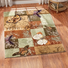 Butterfly Sentiments Rug, , large