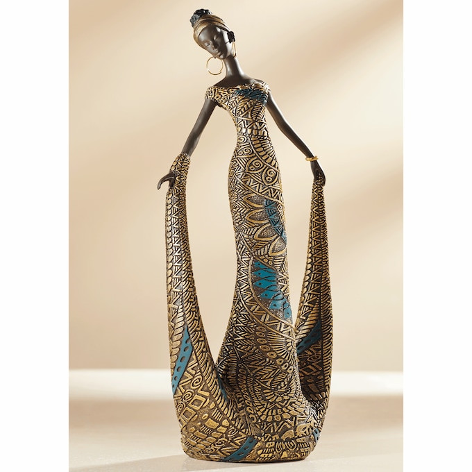 Masaki African Woman Figurine, , large