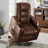 Heat and Massage Lift Recliner with Cupholders, , large