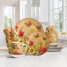 16-Piece Floral Butterfly Dinnerware Set, , large