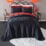 Moderne Chenille Bedspread, Black, large