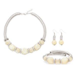 Faux Stone Coil Jewelry Set, , large