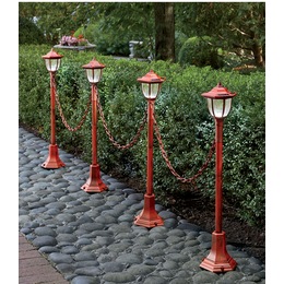 Set of 4 Chained Solar Lanterns, , large
