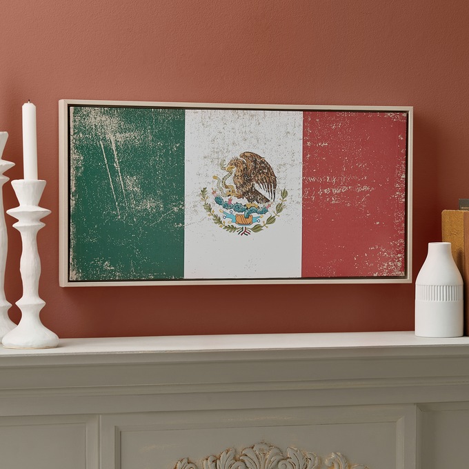 Mexican Flag Framed Wall Art, , large