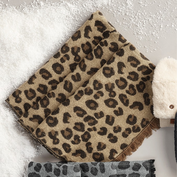 Britt's Knits Snow Leopard Wrap, , large