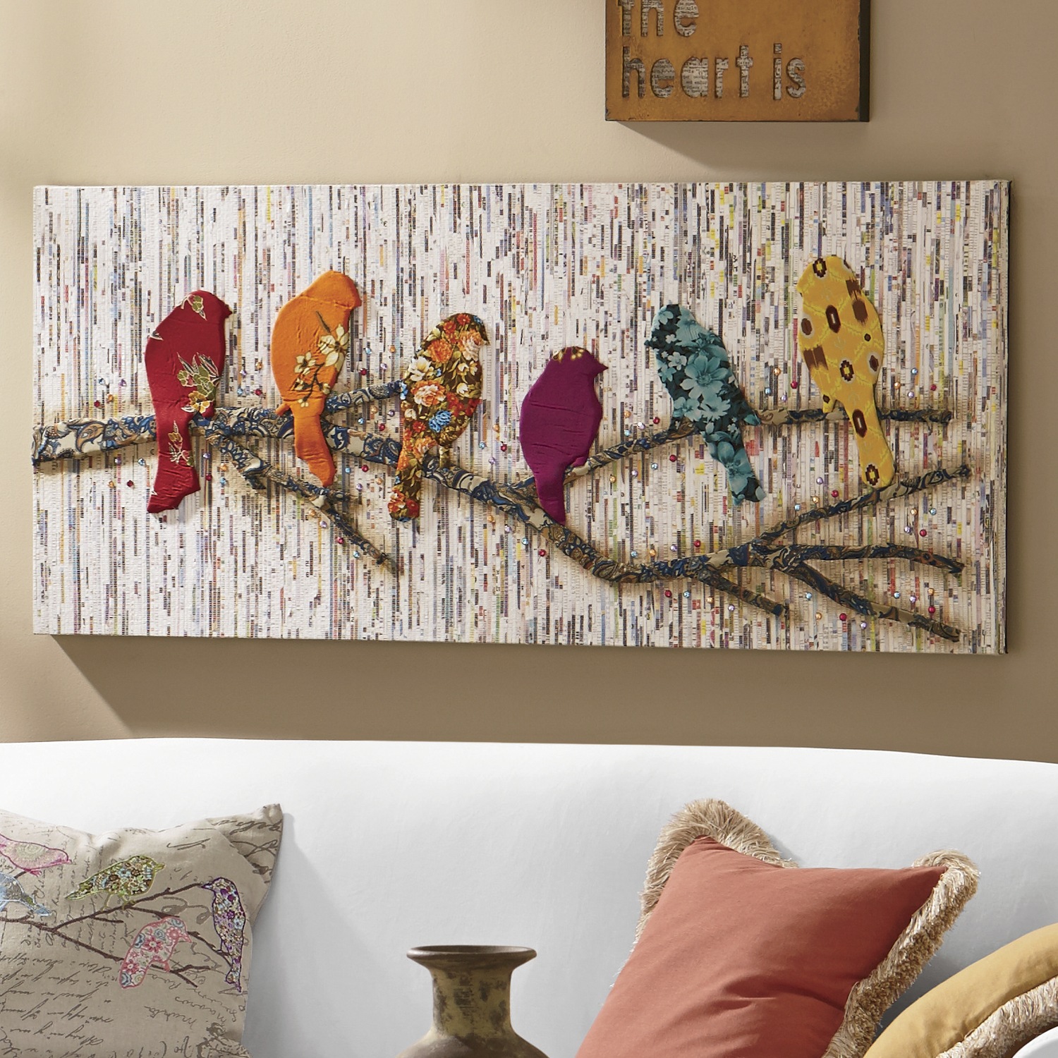 Camara Batik & Newsprint Wall Décor Seventh Avenue