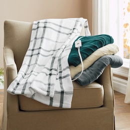 Sunbeam Nordic Plush Heated Throw, , large