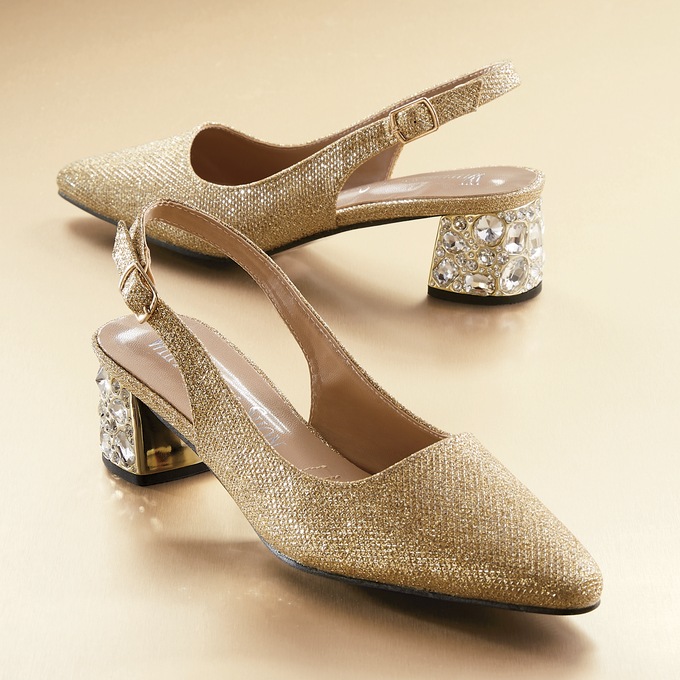 Whittall & Shon Rhinestone Heel Slingback, , large