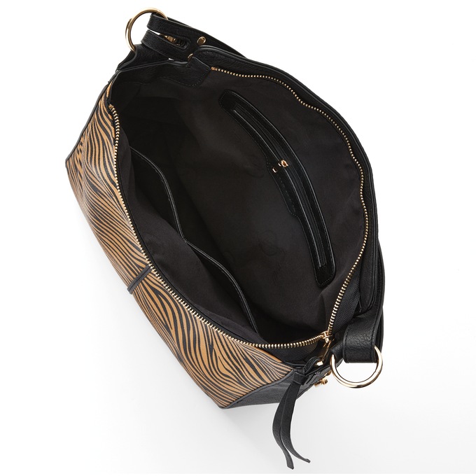 2-Piece Animal-Print Faux-Leather Handbag & Pouch Set for Women, , large