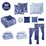 Baroque 30-Piece Medallion Comforter Set with Window Treatments, , large