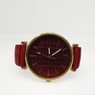 Ladies' Embellished Stretch-Band Colorful Watch, Red, large