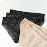 3-Pack Women&rsquo;s All-Over Lace Mid-Rise Panties with No-Ride Gripper Legs, , large