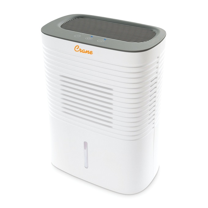 Crane 4-Pint Compact Dehumidifier, White, large