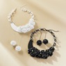 Floral 3-D Bib Necklace & Earring Set, , large