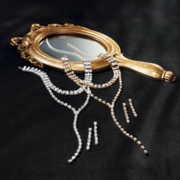 Crystal Multi-Strand Y Necklace &amp; Earring Set, , large