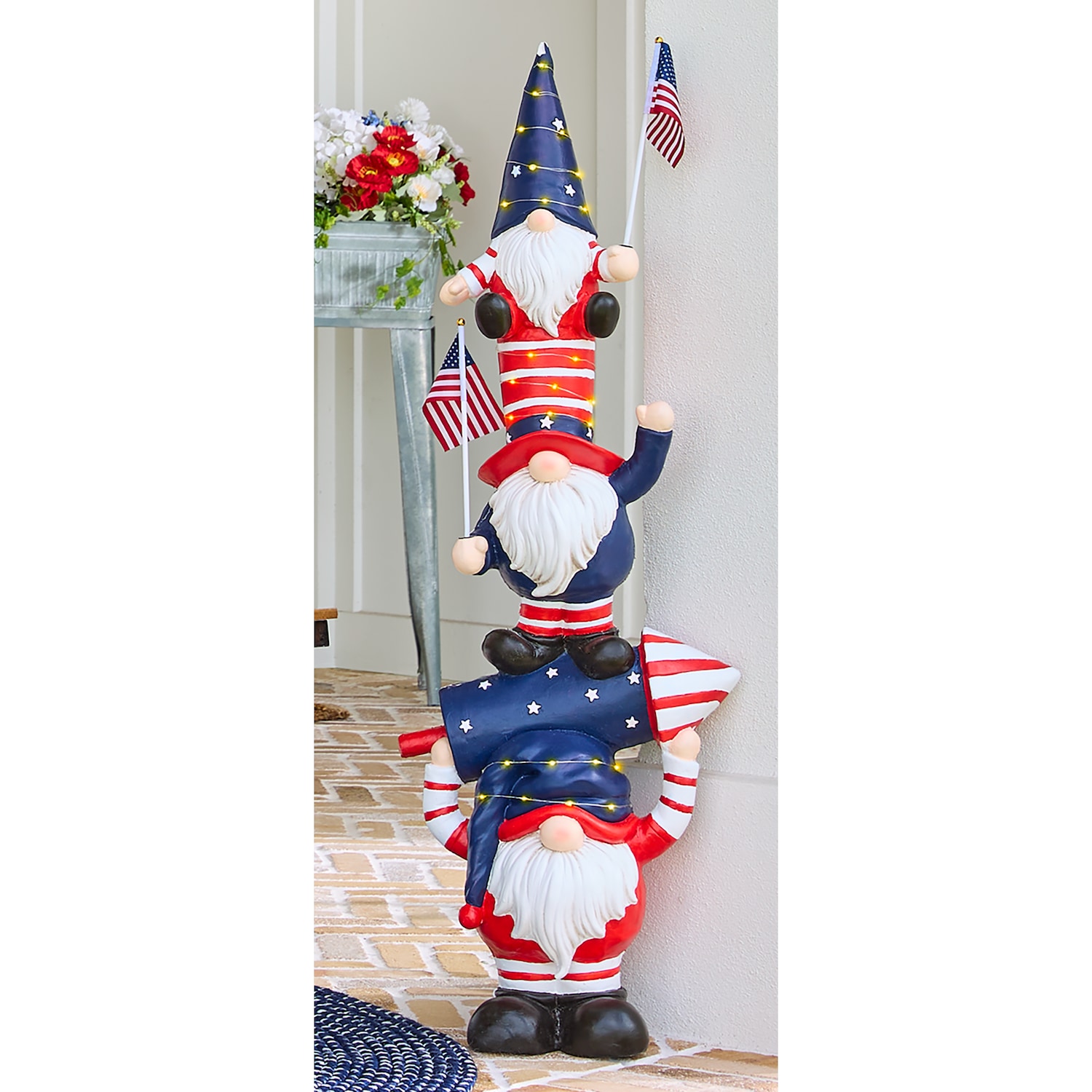 Stacked Patriotic Gnomes | Seventh Avenue