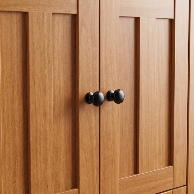 Katie Sideboard Cabinet with Drawers, Black Oak, large