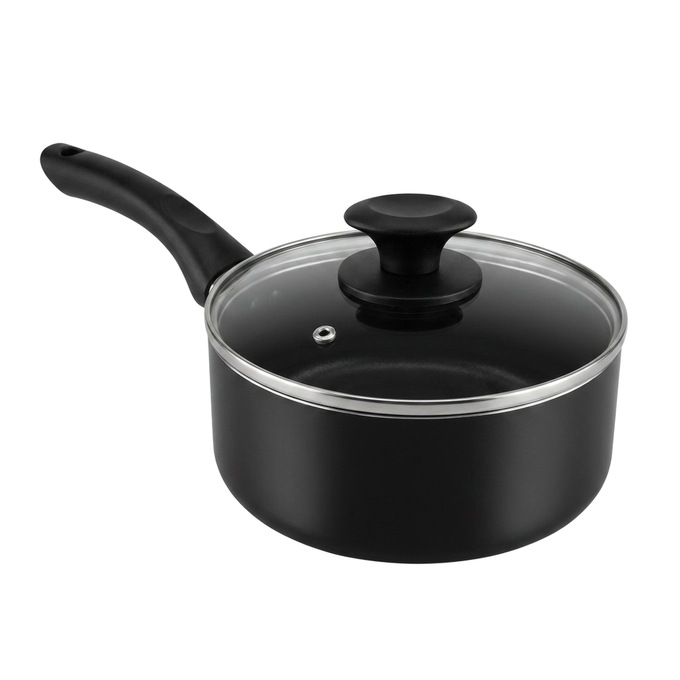 Ginny's 22-Piece Ceramic Cookware Set, Black, large
