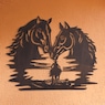 Laser-Cut Cowboy Dreaming Wall Art, Black, large