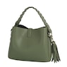 Braid Handle Satchel, Olive, large
