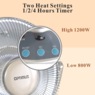 Optimus 14" Oscillating Dish Heater with Remote, , large