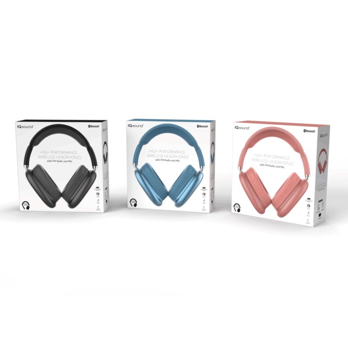 Supersonic IQ Sound High-Performance Wireless Headphones, , large