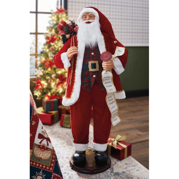 5-Foot Animated Dancing Santa , Red, large