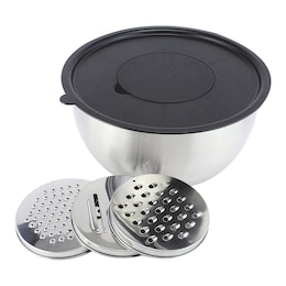 6-Piece Stainless Steel Bowl &amp; Grater Set, , large