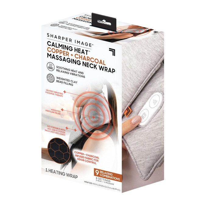 Calming Heat Massaging Neck Wrap, , large