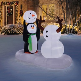 Snowman Building Inflatable, , large