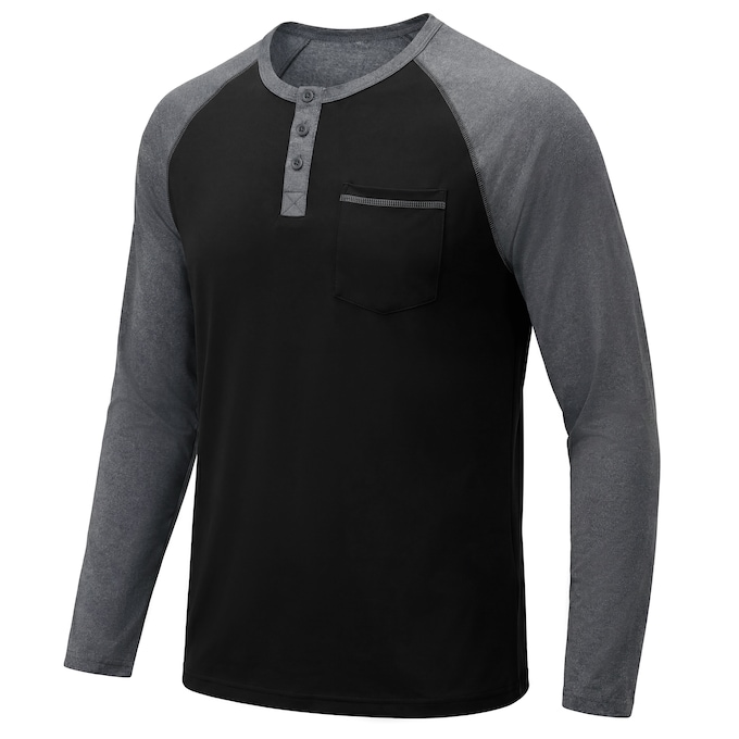 3-Pack Raglan Shirts, Red Black Royal Black Black Charcoal, large
