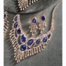 Crystal/Fringe Color Necklace & Earring Set, , large