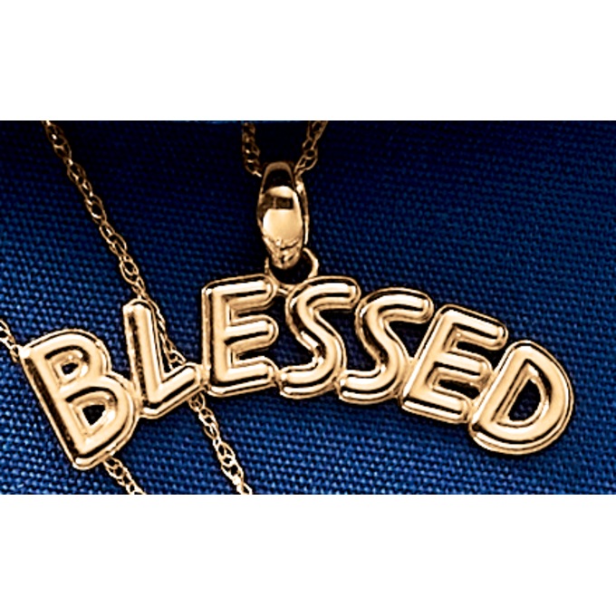 10K Gold Blessed Pendant, , large