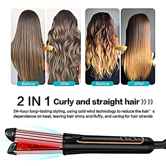Igia 2-in-1 Straightener/Curler, , large