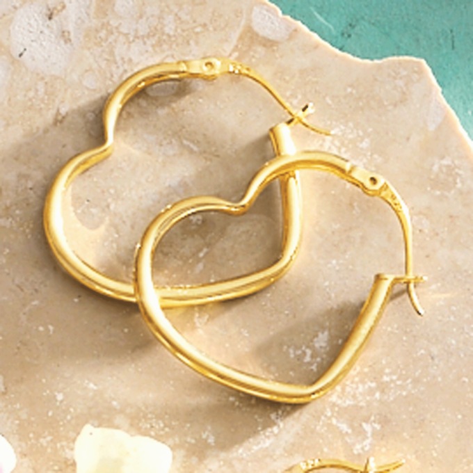 Round or Heart Hoops, , large