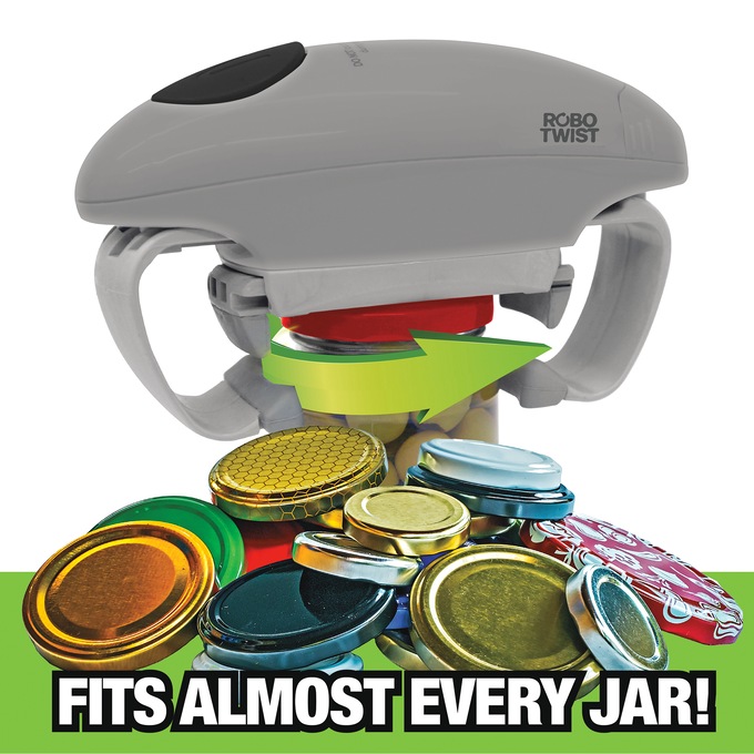 Robo Twist Jar Opener, Gray, large