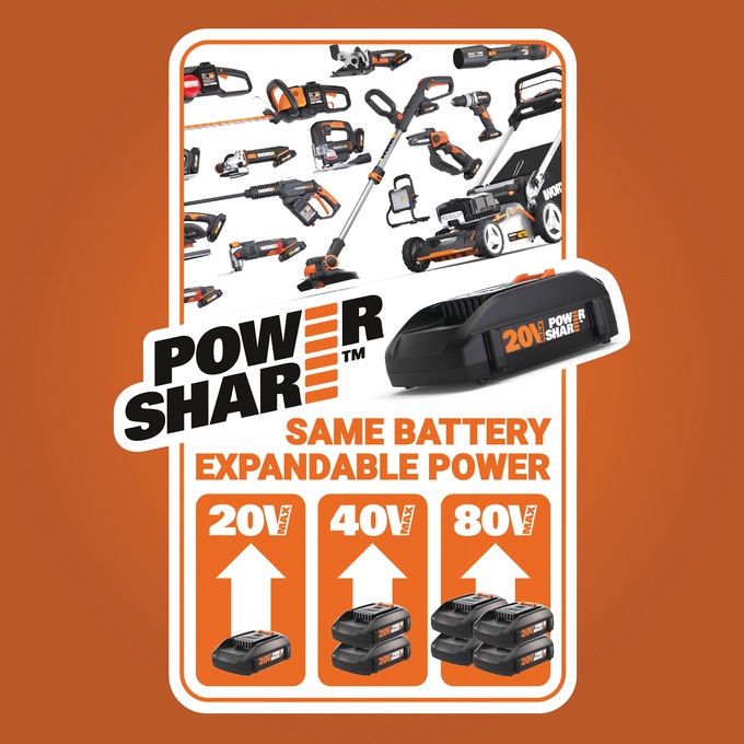 Worx 20V Cordless Worksite Fan (Tool Only), , large