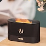 Aromatherapy Flame-Effect Diffuser with Color-Changing LEDS and Essential Oils, Black, large