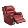 Overstuffed Recliner, Red, large