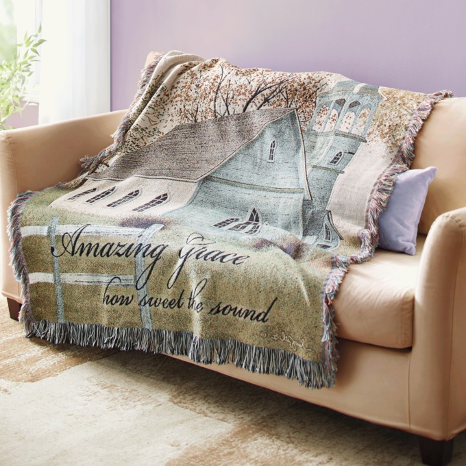 Amazing Grace Tapestry Throw, , large