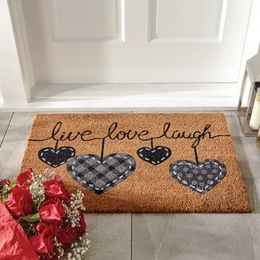 Hanging Hearts Coir Mat - 20&quot; X 30&quot;, , large