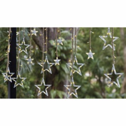 Star Solar Curtain String Lights, , large