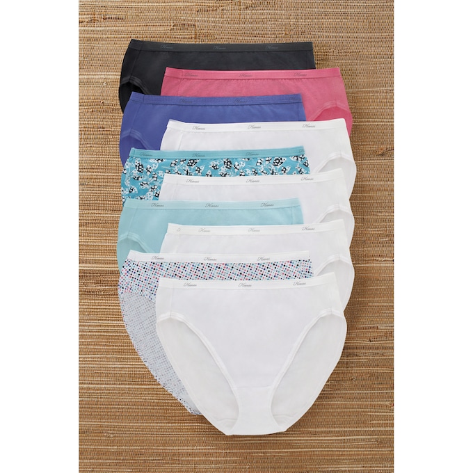 Hanes 10-Pack Hi-Cut Cotton Panty, , large