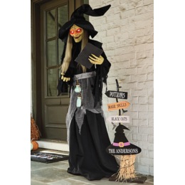 Griselda Grimoire Spellbinding Standing Witch, , large