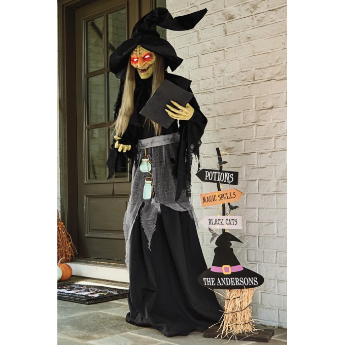 Griselda Grimoire Spellbinding Standing Witch, Multi, large