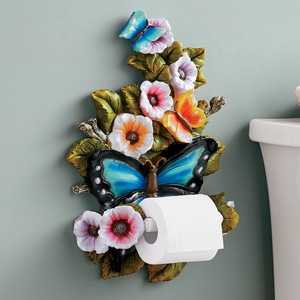 Butterfly Bath Wall-Mounted Toilet Paper Holder, , large
