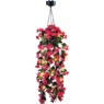 Solar Hanging Flower Light, Red, large